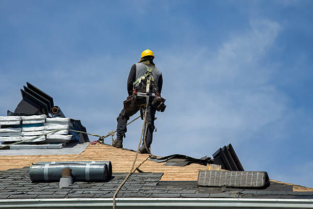 Professional Gutter Installation technician working in West Alexandria, OH